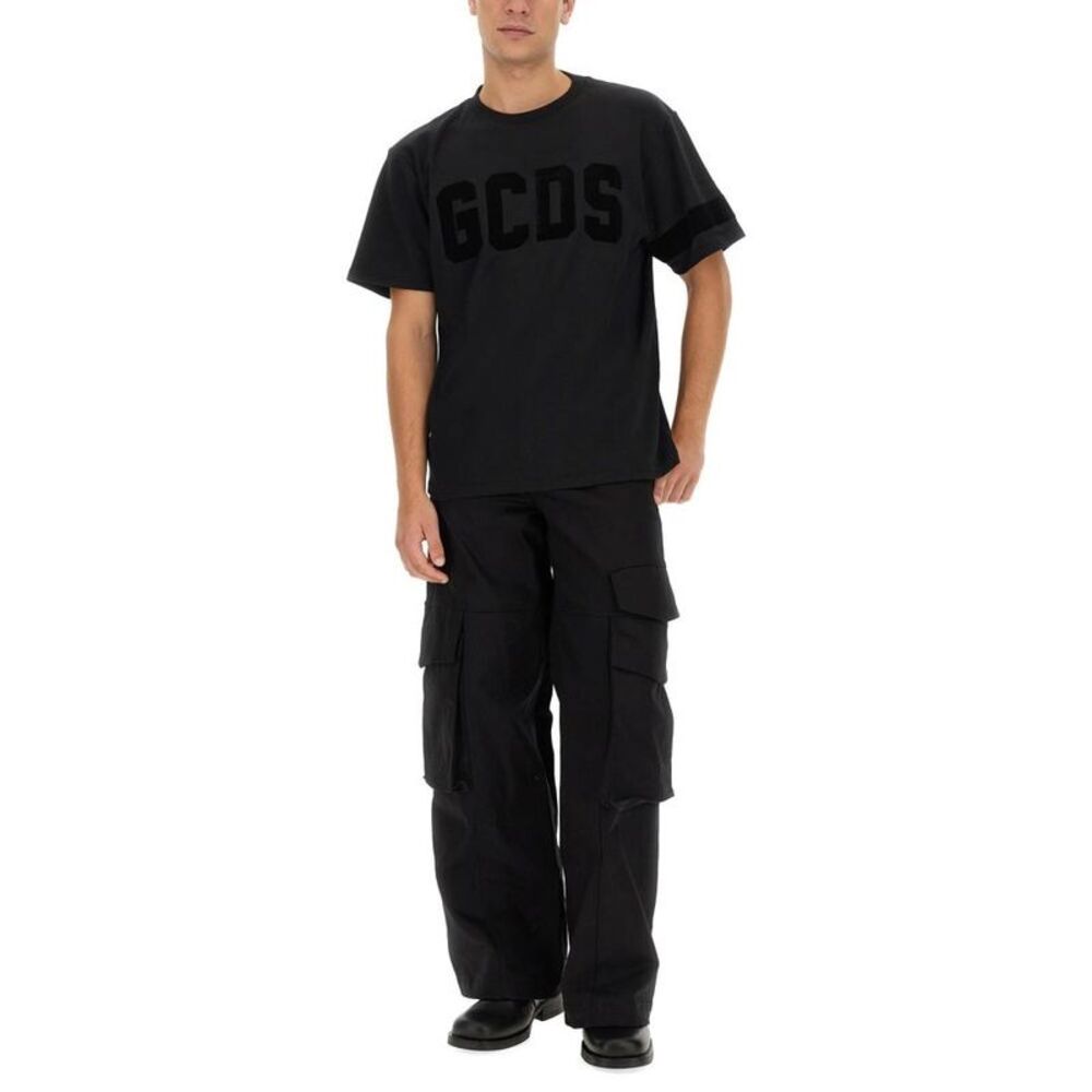 GCDS Men's Utilitarian Cargo Trousers Men BLACK Pants